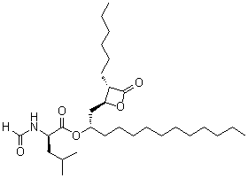 CAS # 104872-28-8, N-Formyl-D-leucine (1S)-1-[[(2S,3S)-3-hexyl-4-oxo-2-oxetanyl]methyl]dodecyl ester