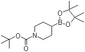 structure of CAS# 1048970-17-7, 1-Boc-piperidin-4-ylboronic acid pinacol ester