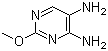 structure of CAS# 104900-51-8, 2-甲氧基-4,5-嘧啶二胺