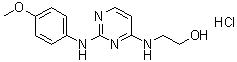 CAS # 1049741-55-0, 2-[[2-[(4-Methoxyphenyl)amino]-4-pyrimidinyl]amino]ethanol hydrochloride (1:1)