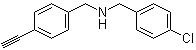 structure of CAS# 1049809-94-0, 4-Chloro-N-[(4-ethynylphenyl)methyl]benzenemethanamine