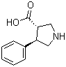 structure of CAS# 1049984-33-9, (3S,4R)-4-Phenylpyrrolidine-3-carboxylic acid