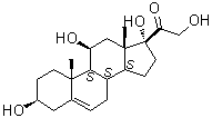 3beta,11beta,17alpha,21-Tetrahydroxy-5-pregnen-20-one molecular structure (CAS 1050-84-6)