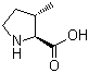 (2S,3S)-3-Methylpyrrolidine-2-carboxylic acid molecular structure (CAS 10512-89-7)
