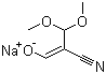 3,3-Dimethoxy-2-(hydroxymethylene)propionitrile sodium salt molecular structure (CAS 105161-33-9)
