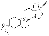 (7alpha,17alpha)-3,3-Dimethoxy-7-methyl-19-norpregn-5(10)-en-20-yn-17-ol molecular structure (CAS 105186-33-2)