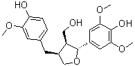 structure of CAS# 105256-12-0, (2alpha,3beta,4beta)-(±)-Tetrahydro-2-(4-hydroxy-3,5-dimethoxyphenyl)-4-[(4-hydroxy-3-methoxyphenyl)methyl]-3-furanmethanol
