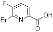 structure of CAS# 1052714-46-1, 6-Bromo-5-fluoro-2-pyridinecarboxylic acid