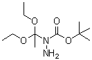 structure of CAS# 1053659-75-8, 1-(1,1-Diethoxyethyl)hydrazinecarboxylic acid 1,1-dimethylethyl ester