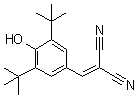 structure of CAS# 10537-47-0, 3,5-di-tert-Butyl-4-hydroxybenzylidenemalononitrile
