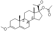CAS 登录号：1054-64-4, 17-(乙酰氧基)-3-甲氧基孕甾-3,5-二烯-20-酮