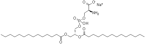 structure of CAS# 105405-50-3, 1,2-Dimyristoyl-sn-glycero-3-[phospho-L-serine] sodium salt