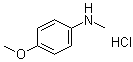 4-甲氧基-N-甲基苯胺盐酸盐分子结构 (CAS 10541-33-0)