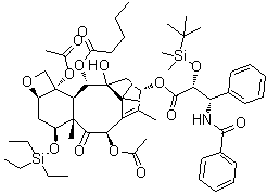 CAS # 1055033-93-6, 7-O-(Triethylsilyl)-2'-O-tert-butyl(dimethyl)silyl 2-Debenzoyl Paclitaxel 2-Pentanoate