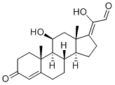 structure of CAS# 105562-13-8, (11β,17Z)-11,20-二羟基-3-氧代-孕甾-4,17(20)-二烯-21-醛