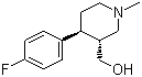 structure of CAS# 105812-81-5, 反式-4-(4-氟苯基)-3-羟甲基-1-甲基哌啶