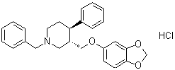 CAS # 105813-39-6, trans-(-)-3-[(1,3-Benzodioxol-5-yloxy)methyl]-4-phenyl-1-(phenylmethyl)piperidine hydrochloride