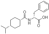 structure of CAS# 105816-06-6, cis-N-[[4-(1-Methylethyl)cyclohexyl]carbonyl]-D-phenylalanine