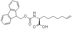 structure of CAS# 1058705-57-9, (2S)-2-[[(9H-Fluoren-9-ylmethoxy)carbonyl]amino]-8-nonenoic acid