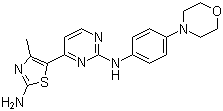 CAS 登录号：1059105-22-4, 4-(2-氨基-4-甲基-5-噻唑基)-N-[4-(4-吗啉基)苯基]-2-嘧啶胺
