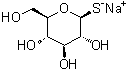 1-硫代-beta-D-吡喃葡萄糖钠盐分子结构 (CAS 10593-29-0)