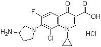 structure of CAS# 105956-99-8, Clinafloxacin hydrochloride