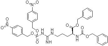 N2-Carboxy-N5-phosphonoamidino-ornithine dibenzyl bis(p-nitrobenzyl) ester molecular structure (CAS 105975-49-3)