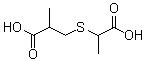 CAS # 106014-16-8, 2,5-Dimethyl-3-thiaadipic acid, 3-[(1-Carboxyethyl)thio]-2-methylpropanoic acid