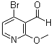 structure of CAS# 1060806-59-8, 4-Bromo-2-methoxy-3-pyridinecarboxaldehyde