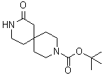 structure of CAS# 1061731-86-9, 8-Oxo-3,9-diazaspiro[5.5]undecane-3-carboxylic acid 1,1-dimethylethyl ester