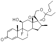 CAS # 1062-09-5, (11beta,16beta)-17,21-[(1-Ethoxypropylidene)bis(oxy)]-9-fluoro-11-hydroxy-16-methylpregna-1,4-diene-3,20-dione