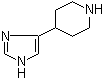 structure of CAS# 106243-23-6, 4-(4-Piperidyl)-1H-imidazole