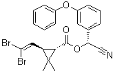 CAS 登录号：106454-65-3, (1S,3R)-3-(2,2-二溴乙烯基)-2,2-二甲基环丙烷羧酸 (R)-氰基(3-苯氧基苯基)甲基酯