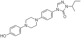 CAS # 106461-41-0, 2,4-Dihydro-4-[4-[4-(4-hydroxyphenyl)-1-piperazinyl]phenyl]-2-(1-methylpropyl)-3H-1,2,4-triazol-3-one