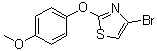 structure of CAS# 1065074-21-6, 4-Bromo-2-(4-methoxyphenoxy)thiazole