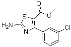 structure of CAS# 1065074-45-4, 2-Amino-4-(3-chlorophenyl)-5-thiazolecarboxylic acid methyl ester