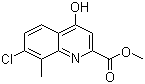 structure of CAS# 1065074-49-8, Methyl 7-chloro-4-hydroxy-8-methylquinoline-2-carboxylate