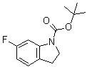 structure of CAS# 1065183-64-3, 1,1-Dimethylethyl 6-fluoro-2,3-dihydro-1H-indole-1-carboxylate