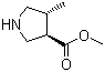 structure of CAS# 1065331-03-4, (3R,4R)-rel-4-甲基吡咯烷-3-羧酸甲酯