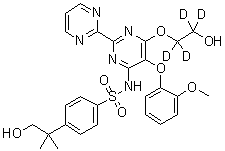 CAS 登录号：1065472-91-4, 4-(2-羟基-1,1-二甲基乙基)-N-[6-(2-羟基乙氧基-1,1,2,2-d<sub>4</sub>)-5-(2-甲氧基苯氧基)[2,2'-联嘧啶]-4-基]苯磺酰胺