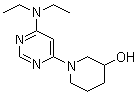 structure of CAS# 1065484-23-2, 1-[6-(Diethylamino)-4-pyrimidinyl]-3-piperidinol