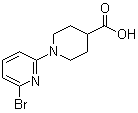 structure of CAS# 1065484-33-4, 1-(6-Bromo-2-pyridinyl)-4-piperidinecarboxylic acid
