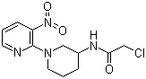 2-氯-N-[1-(3-硝基-2-吡啶基)-3-哌啶基]乙酰胺分子结构 (CAS 1065484-48-1)