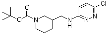 3-[[(6-Chloro-3-pyridazinyl)amino]methyl]-1-piperidinecarboxylic acid tert-butyl ester molecular structure (CAS 1065485-12-2)