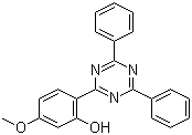 structure of CAS# 106556-36-9, 2-(4,6-Diphenyl-1,3,5-triazin-2-yl)-5-(methyloxy)phenol
