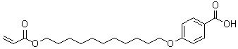 CAS # 106620-90-0, 4-(11-Acryloyloxyundecyloxy)benzoic acid, 4-[[11-[(1-Oxo-2-propen-1-yl)oxy]undecyl]oxy]benzoic acid