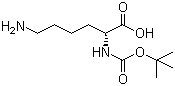structure of CAS# 106719-44-2, N-(tert-Butoxycarbonyl)-D-lysine