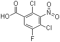 structure of CAS# 106809-14-7, 2,4-Dichloro-5-fluoro-3-nitrobenzoic acid