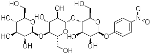 structure of CAS# 106927-48-4, p-Nitrophenyl beta-D-cellotrioside