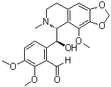 CAS # 106982-92-7, Papaveroxine, 6-[(S)-Hydroxy[(5R)-5,6,7,8-tetrahydro-4-methoxy-6-methyl-1,3-dioxolo[4,5-g]isoquinolin-5-yl]methyl]-2,3-dimethoxybenzaldehyde